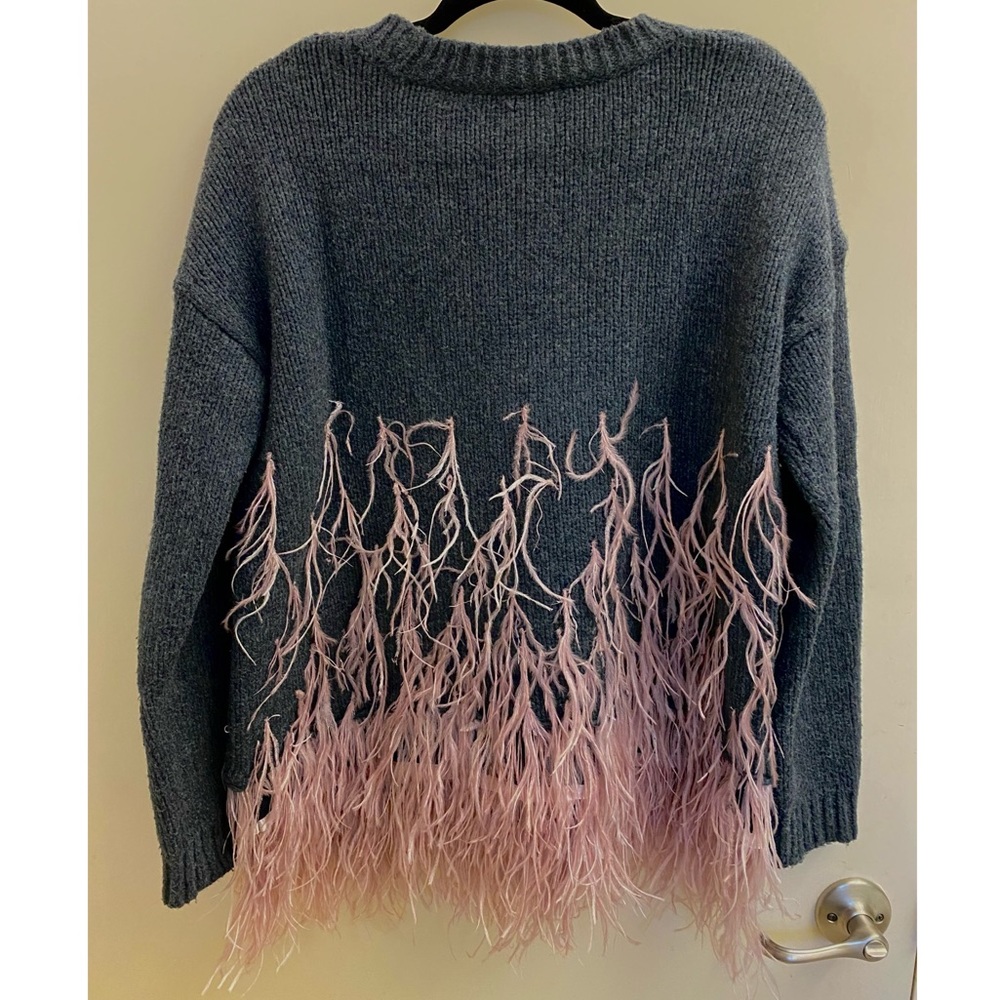 Elizabeth & James Ostrich Feather Sweater - Picture 6 of 6